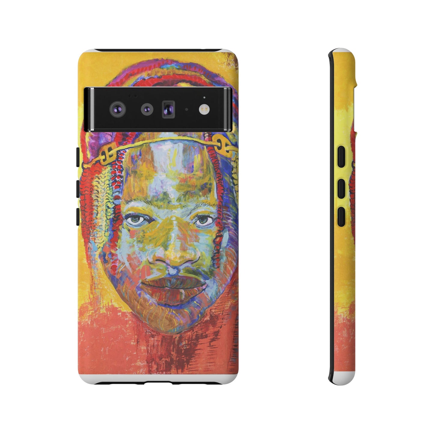 Vibrant Artistic Phone Case - Tough Cases for Creative Souls- African Youth Image