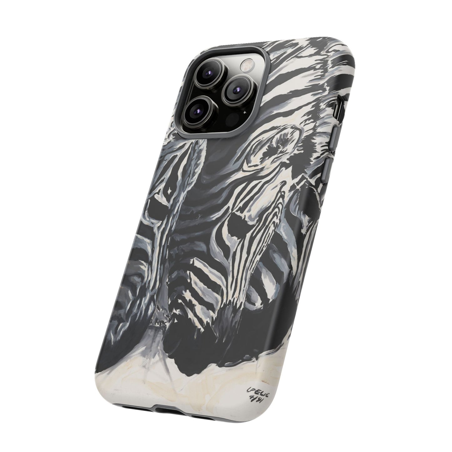 Artistic Zebra Print Phone Case -Tough Cases- Baby Zebras Image