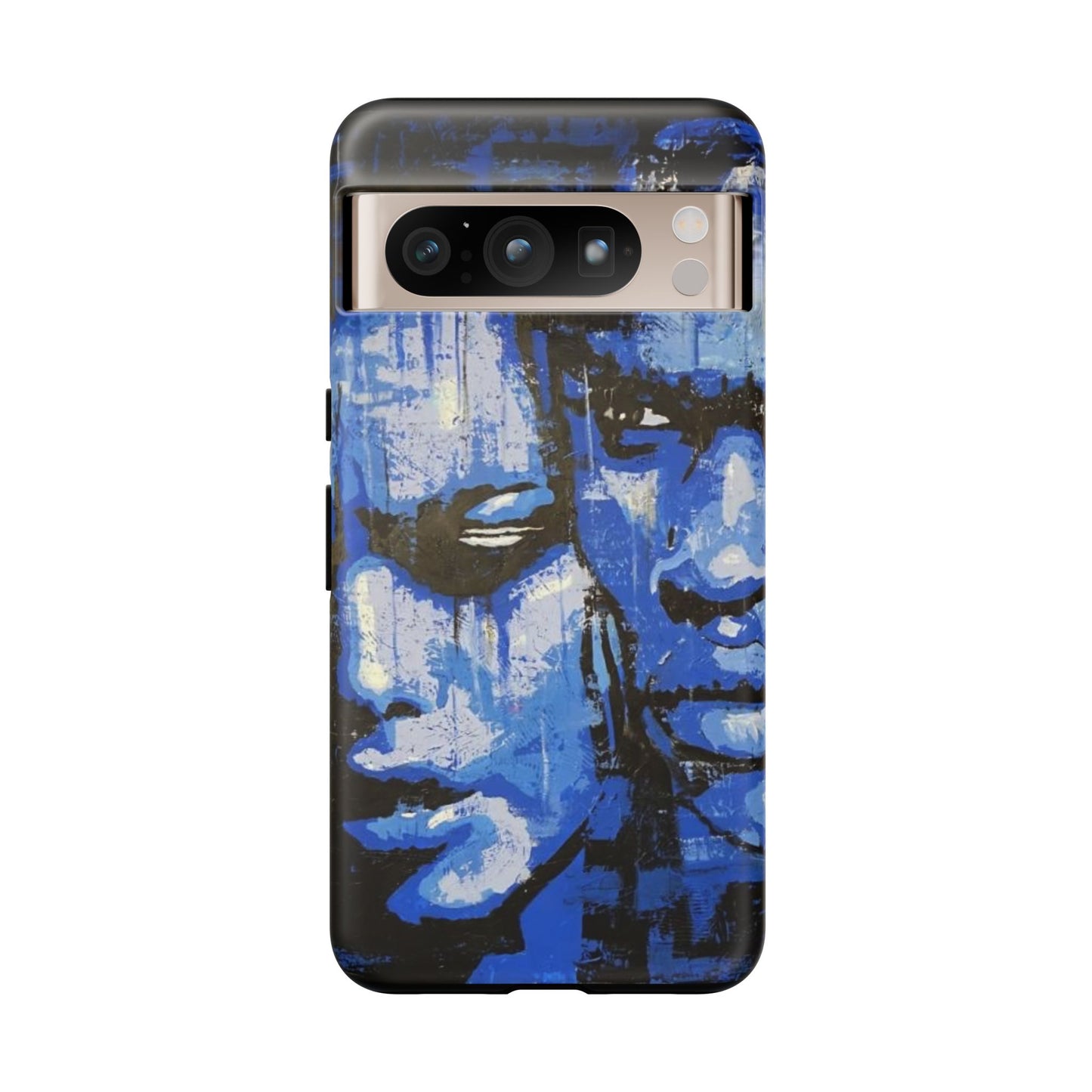 Artistic Phone Case - Tough Cases with Bold Blue Portraits -The Lovers Image