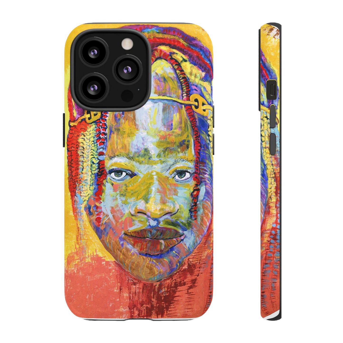 Vibrant Artistic Phone Case - Tough Cases for Creative Souls- African Youth Image
