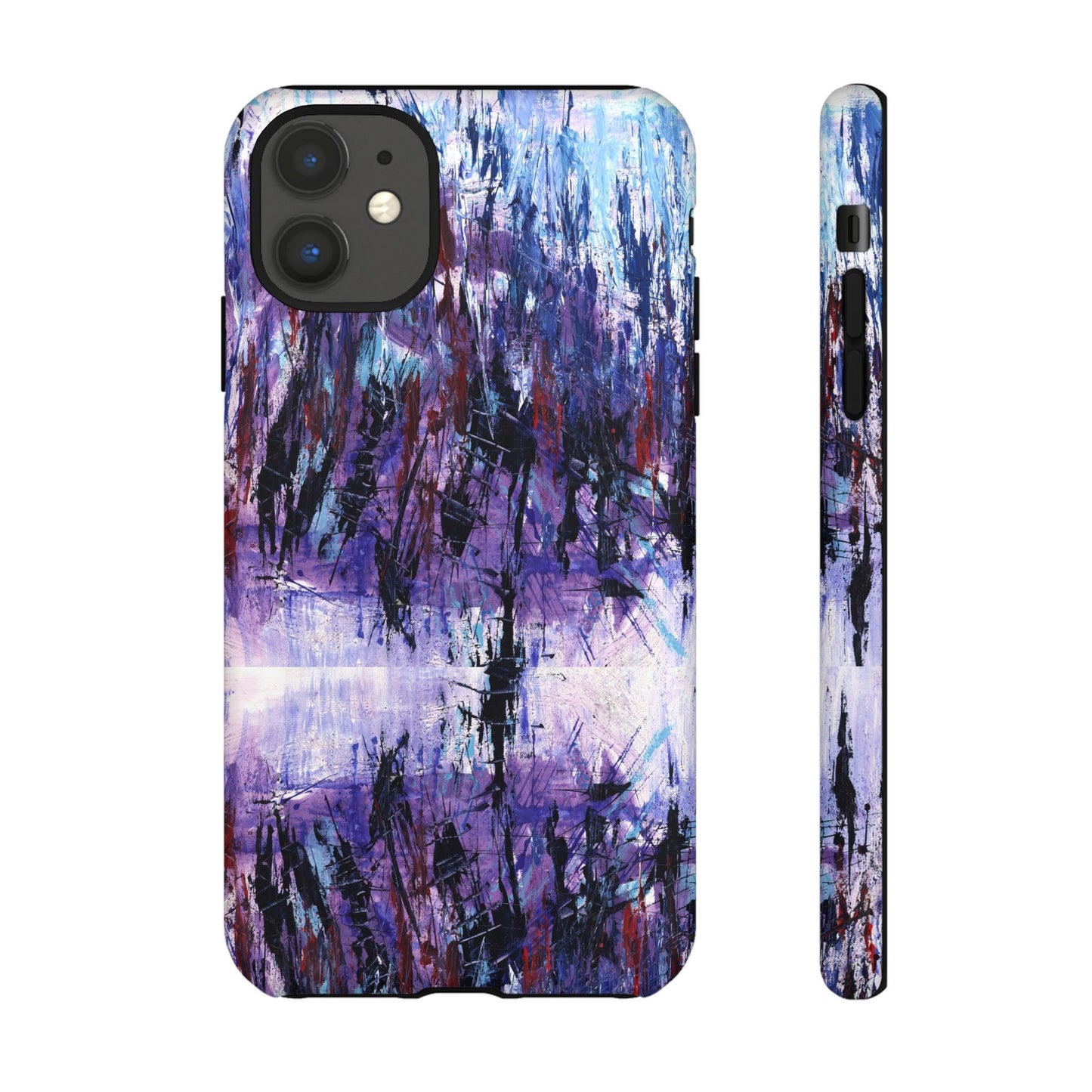 Abstract Purple Phone Case, Stylish & Protective Cover for Art Lovers- White Spring Image