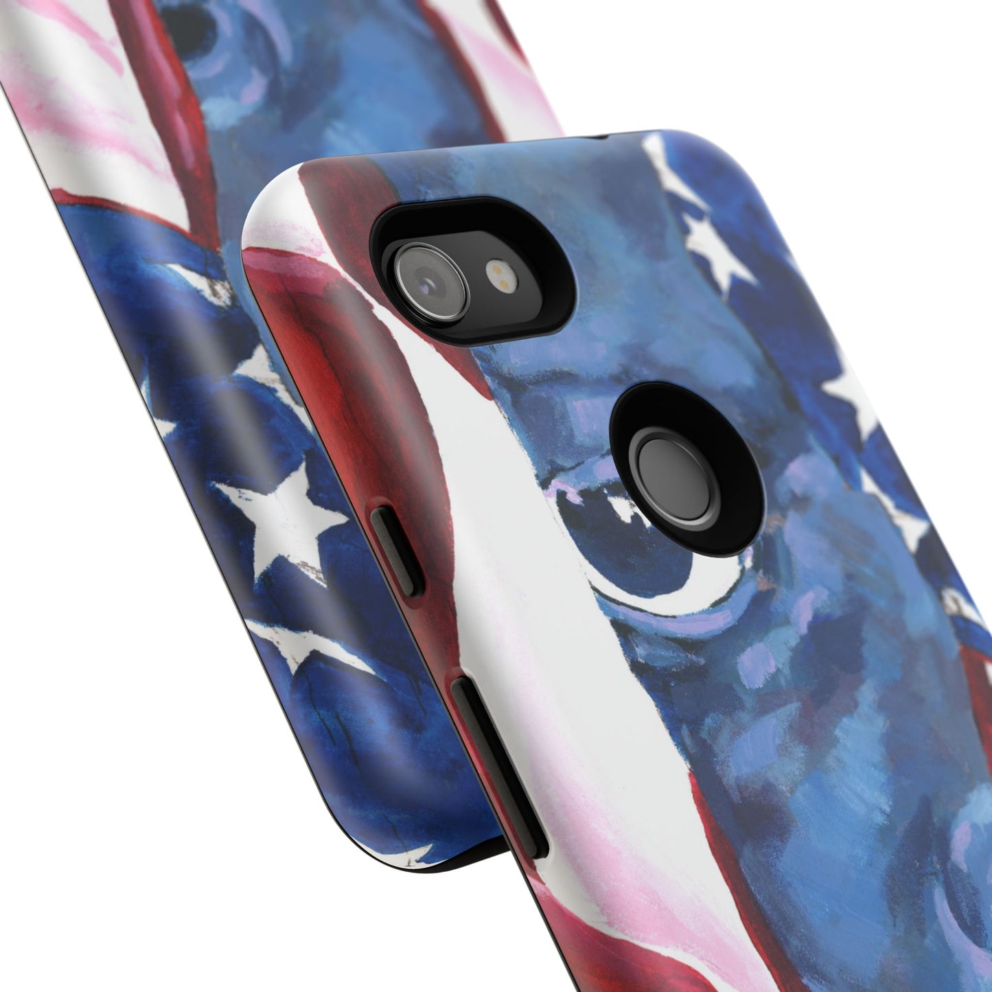 Patriotic Tough Phone Case with American Flag Design- I See You Image