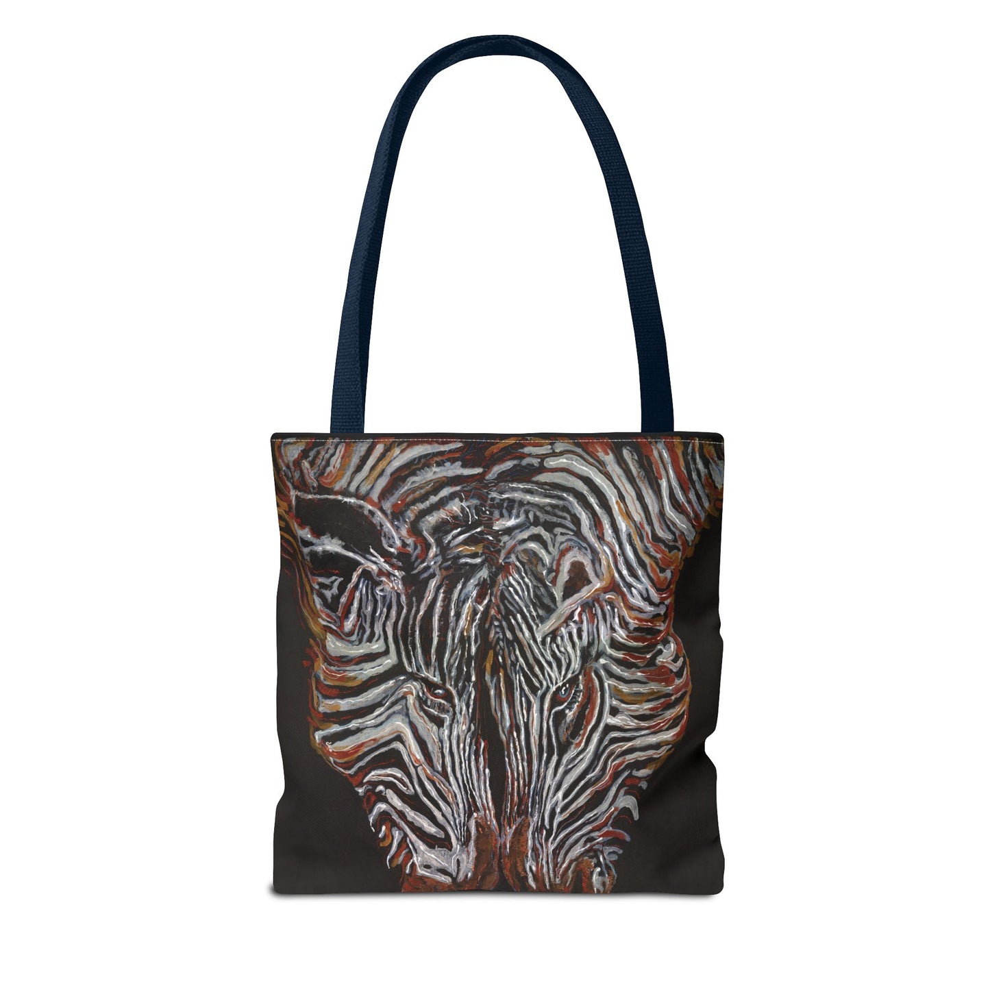 Twin Zebras Image- Tote Bag