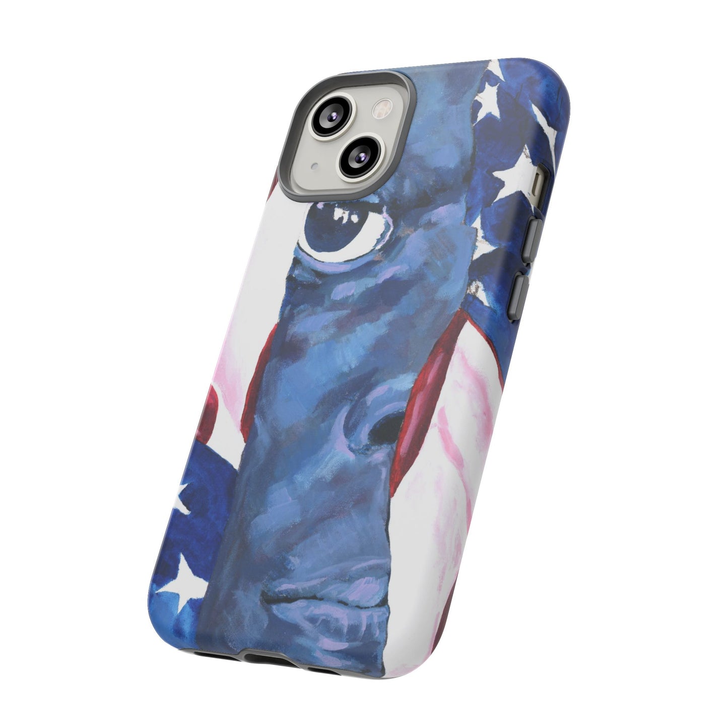 Patriotic Tough Phone Case with American Flag Design- I See You Image