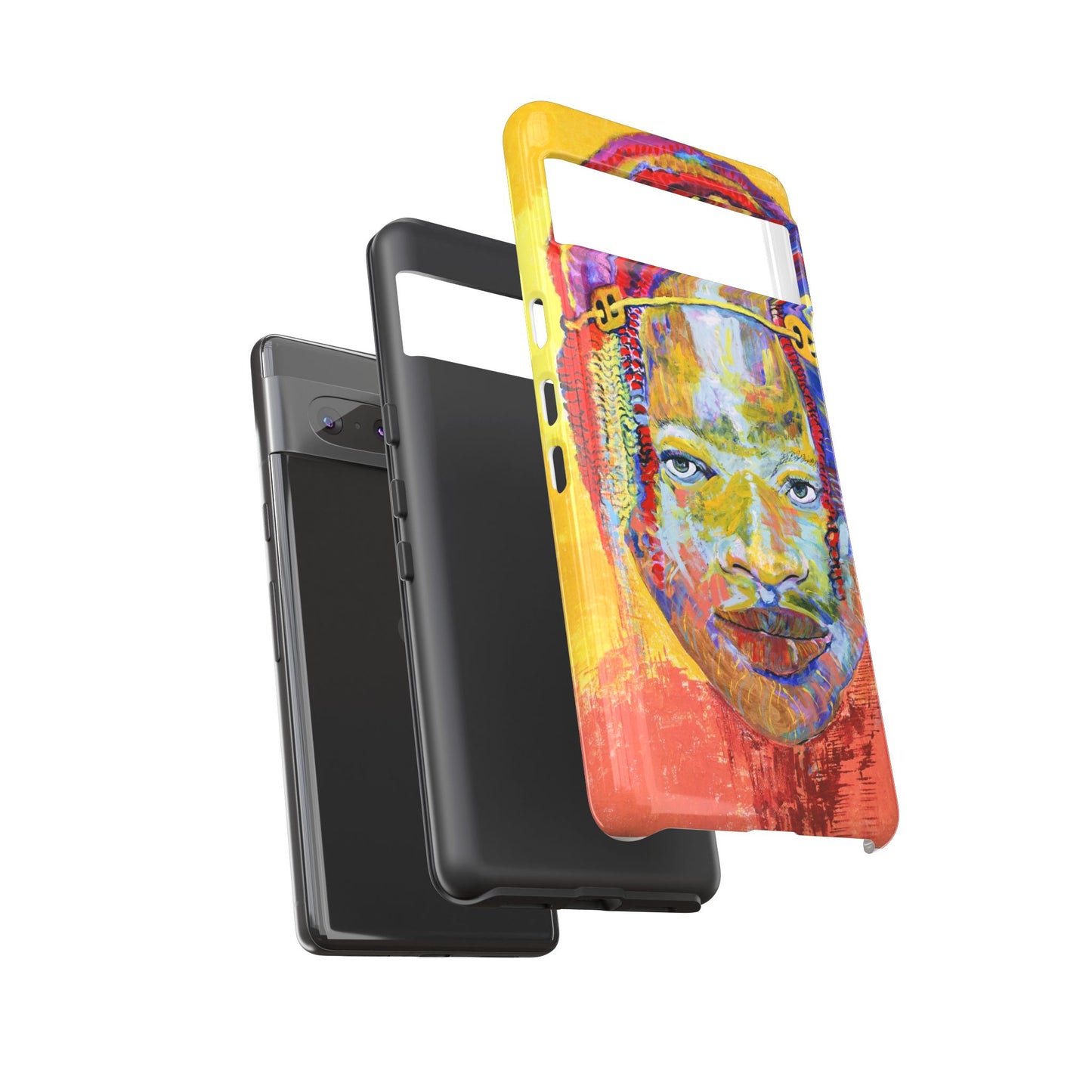 Vibrant Artistic Phone Case - Tough Cases for Creative Souls- African Youth Image