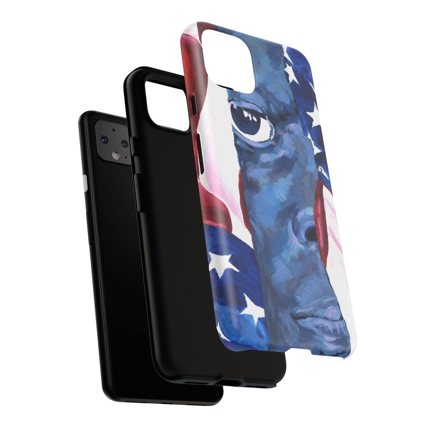 Patriotic Tough Phone Case with American Flag Design- I See You Image