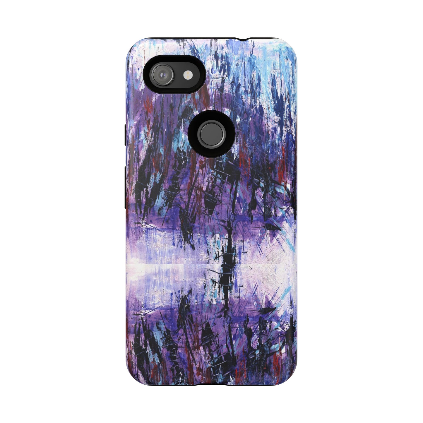 Abstract Purple Phone Case, Stylish & Protective Cover for Art Lovers- White Spring Image