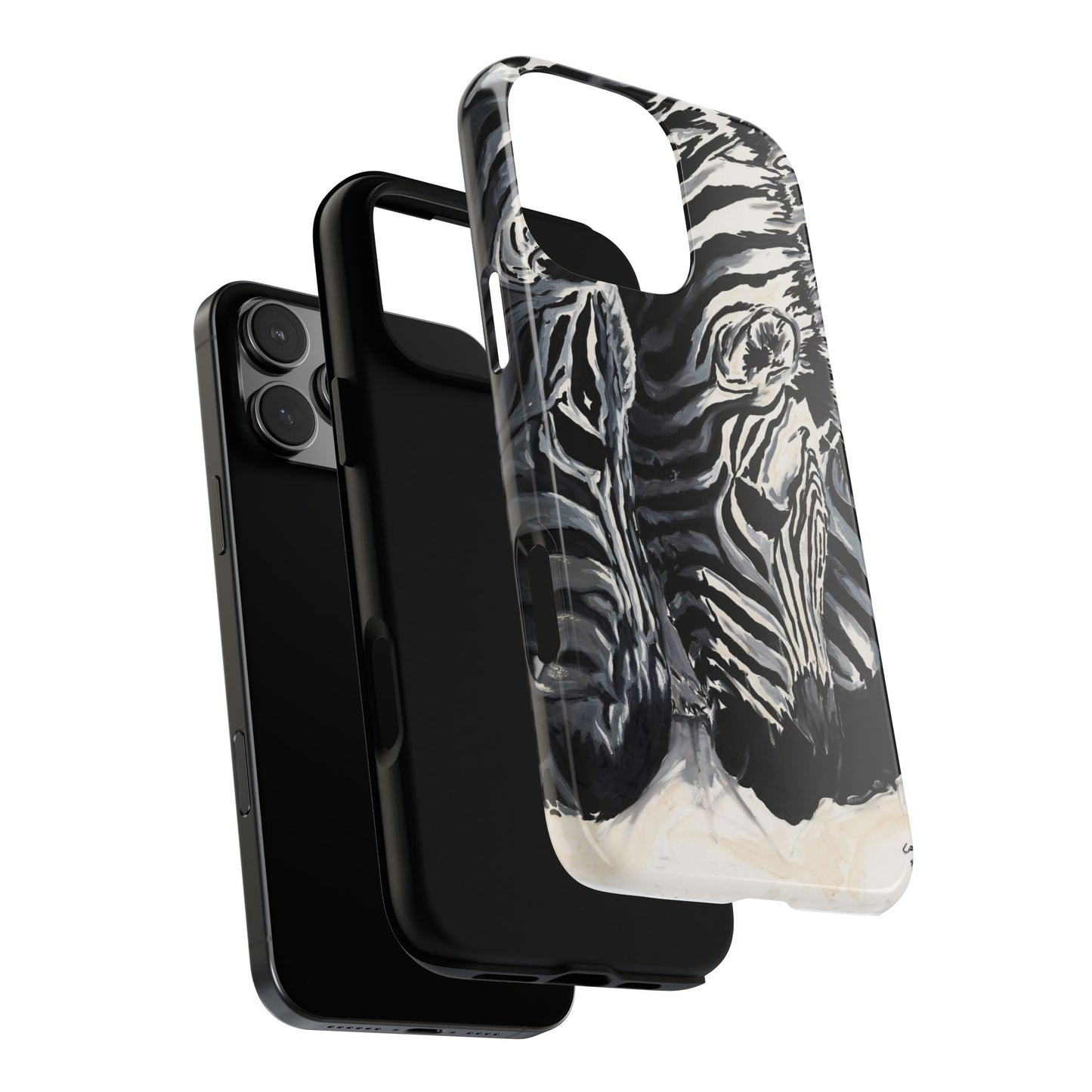 Artistic Zebra Print Phone Case -Tough Cases- Baby Zebras Image