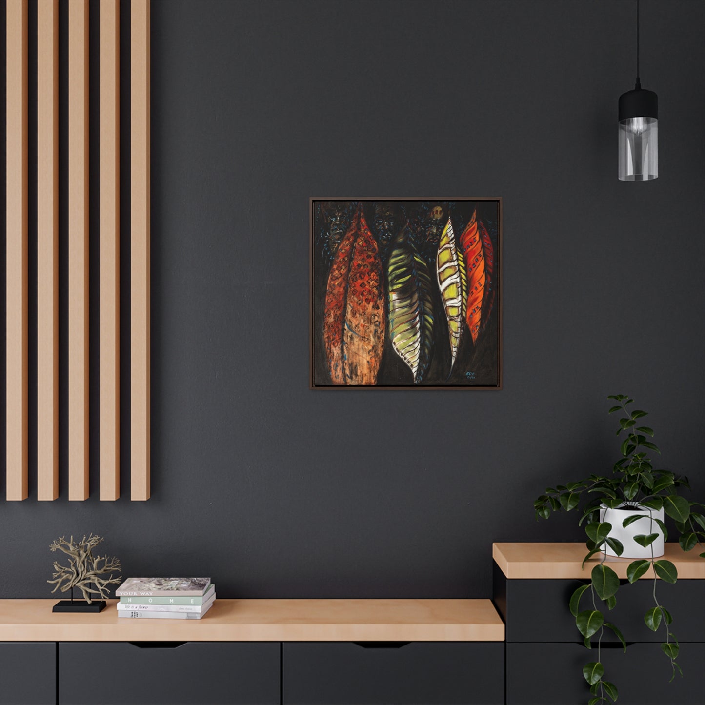 In the Shadows - Framed Canvas Print