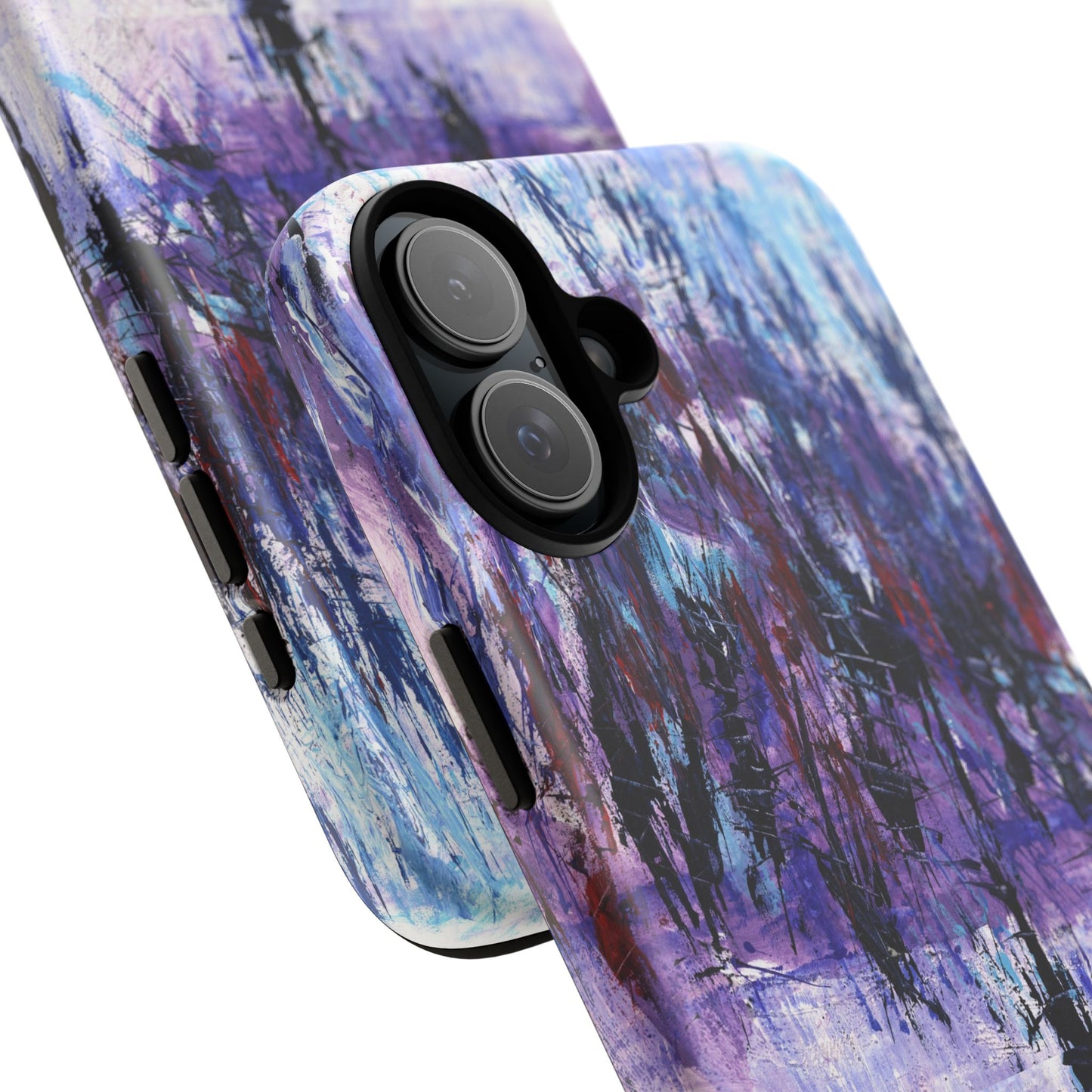 Abstract Purple Phone Case, Stylish & Protective Cover for Art Lovers- White Spring Image