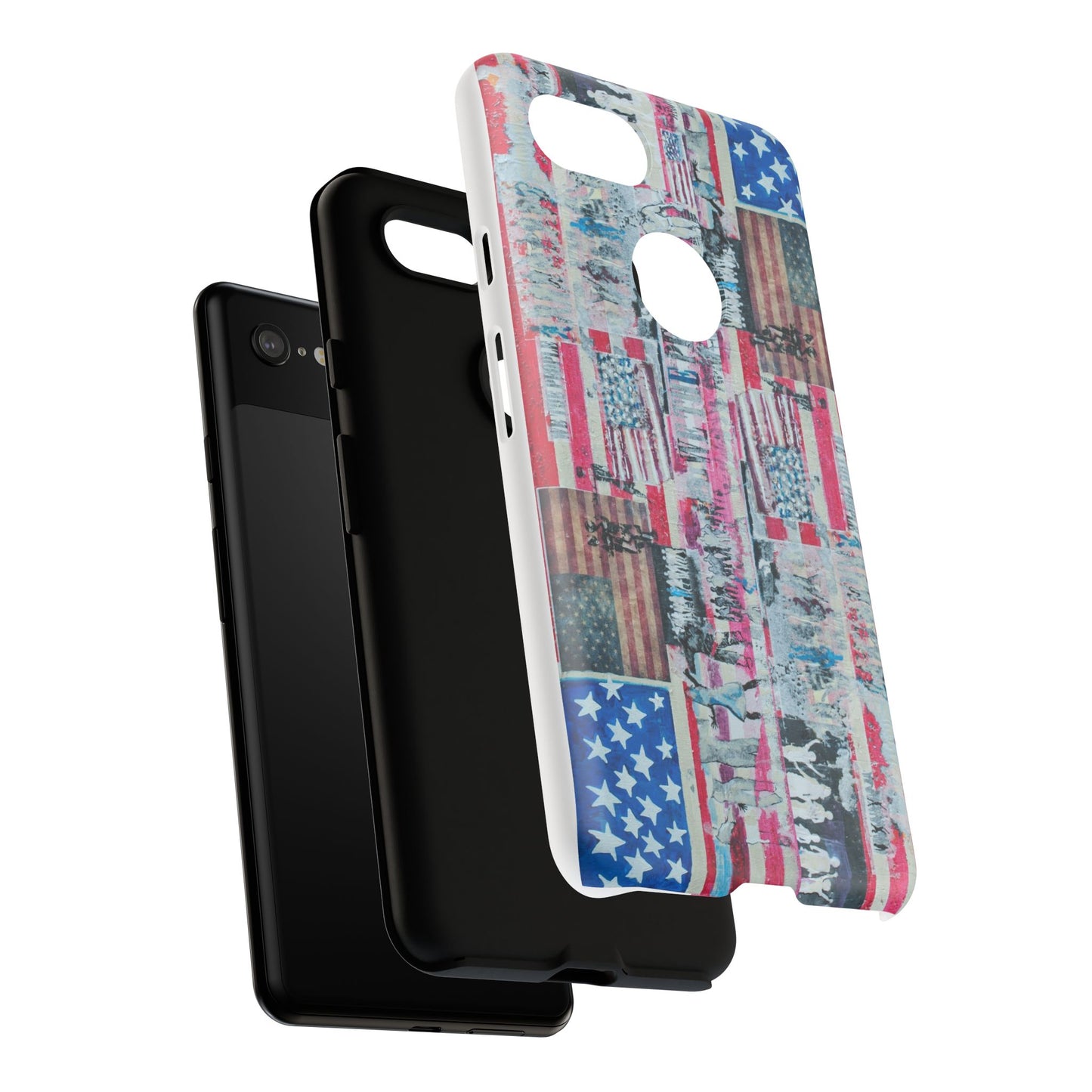 Patriotic Phone Case -We The People Image - Tough Cases with American Flag Design