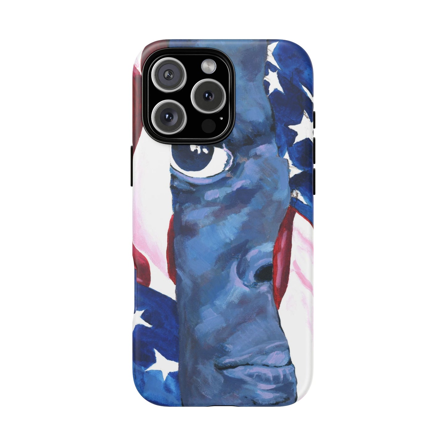 Patriotic Tough Phone Case with American Flag Design- I See You Image