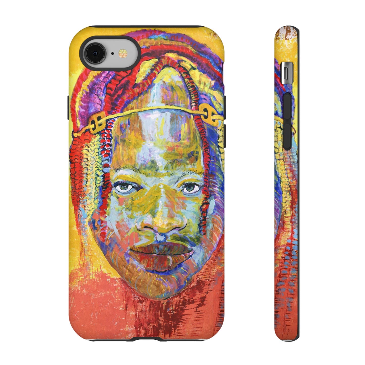 Vibrant Artistic Phone Case - Tough Cases for Creative Souls- African Youth Image