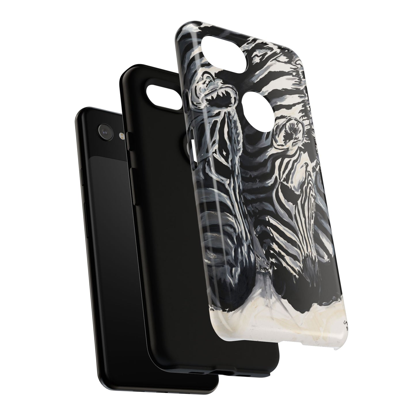 Artistic Zebra Print Phone Case -Tough Cases- Baby Zebras Image