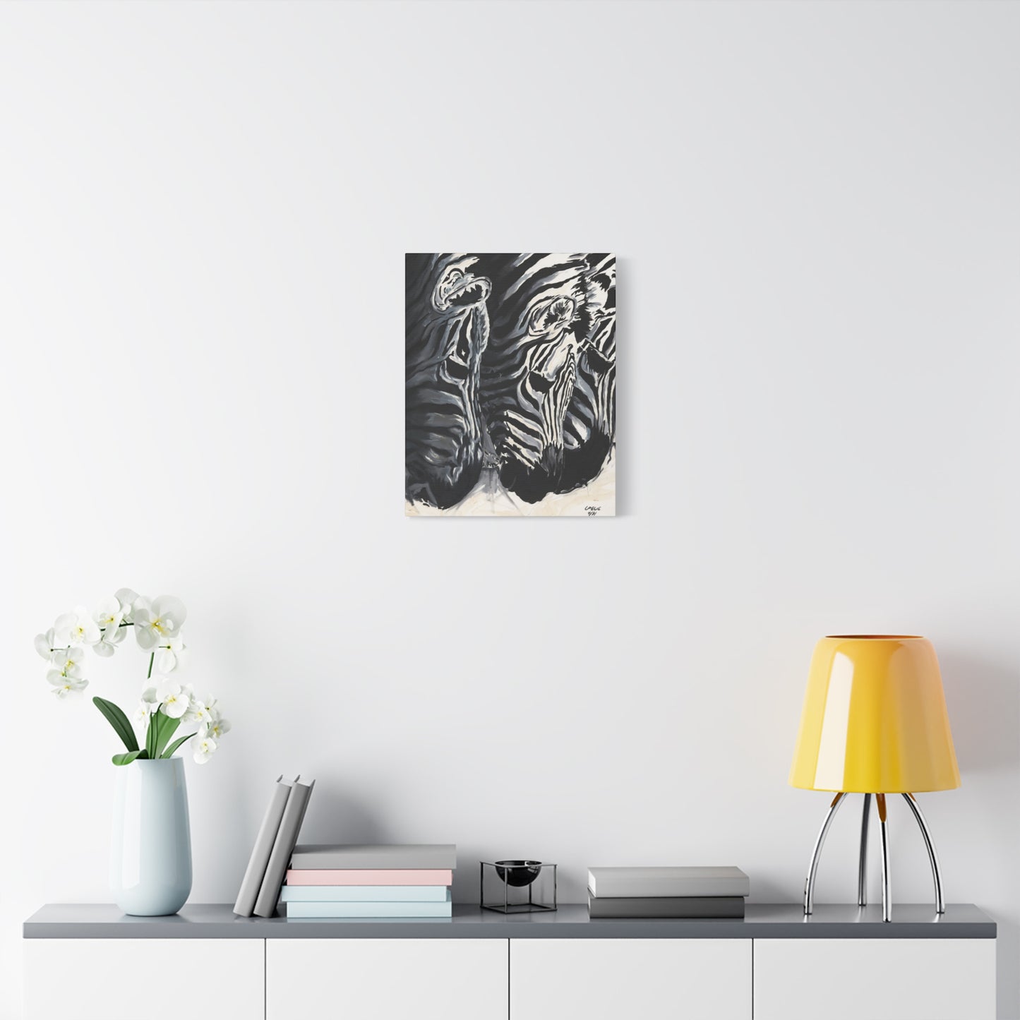 Baby Zebras - Matte Canvas Print