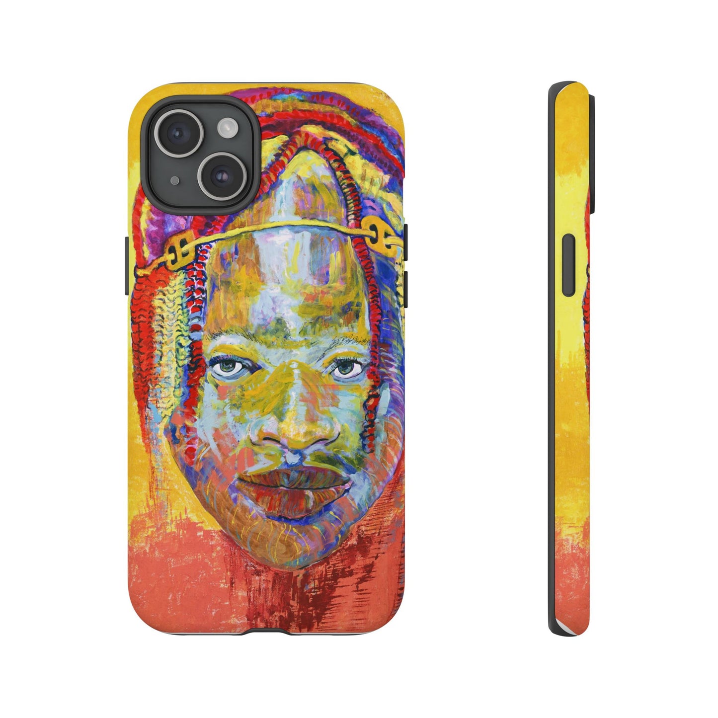 Vibrant Artistic Phone Case - Tough Cases for Creative Souls- African Youth Image