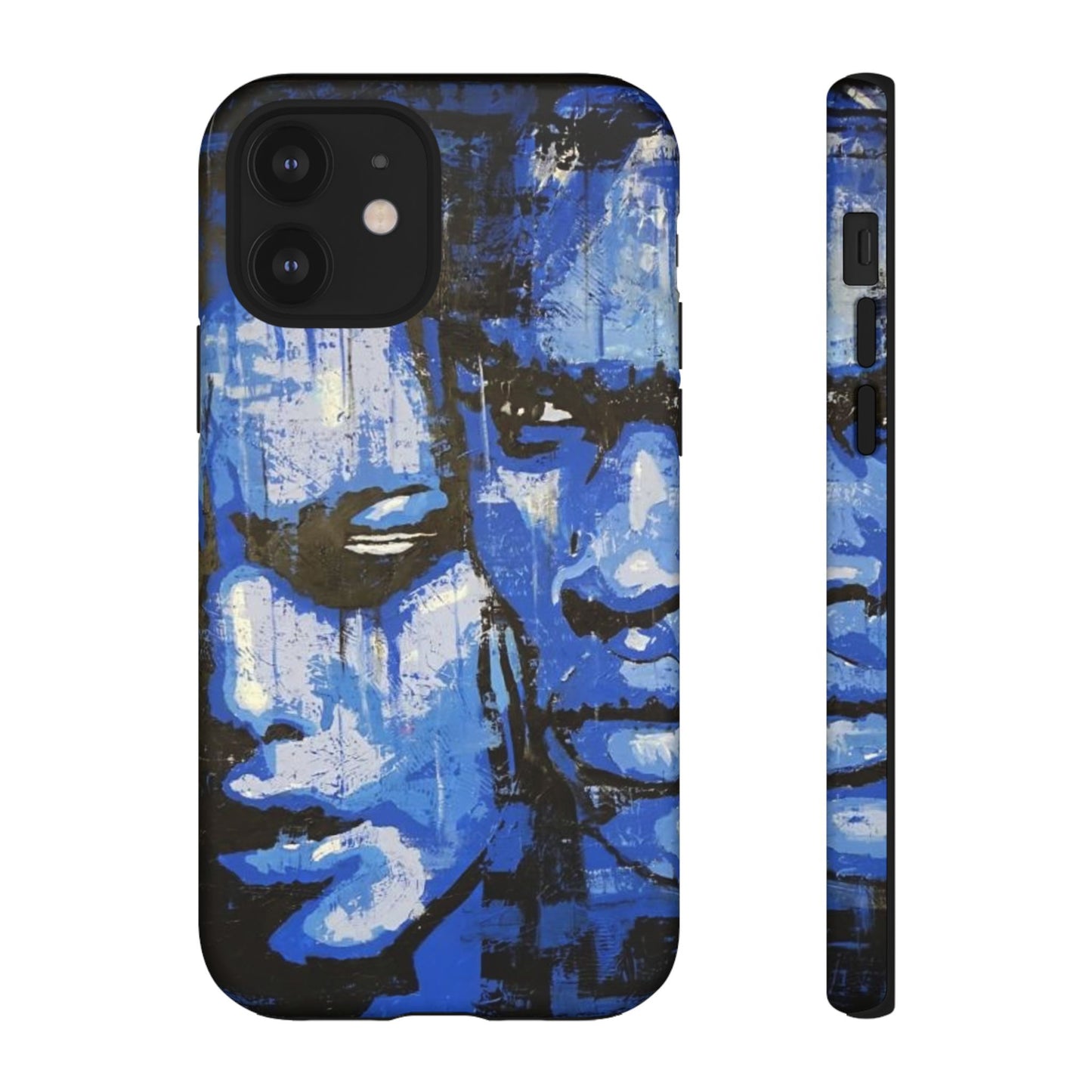Artistic Phone Case - Tough Cases with Bold Blue Portraits -The Lovers Image