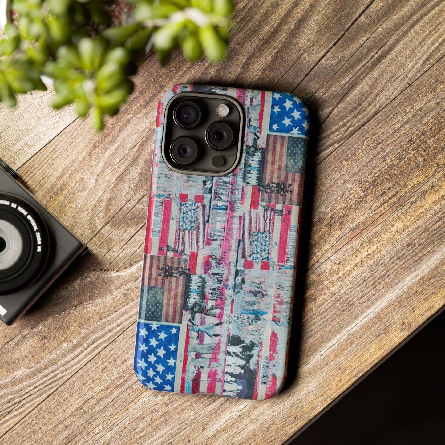 Patriotic Phone Case -We The People Image - Tough Cases with American Flag Design