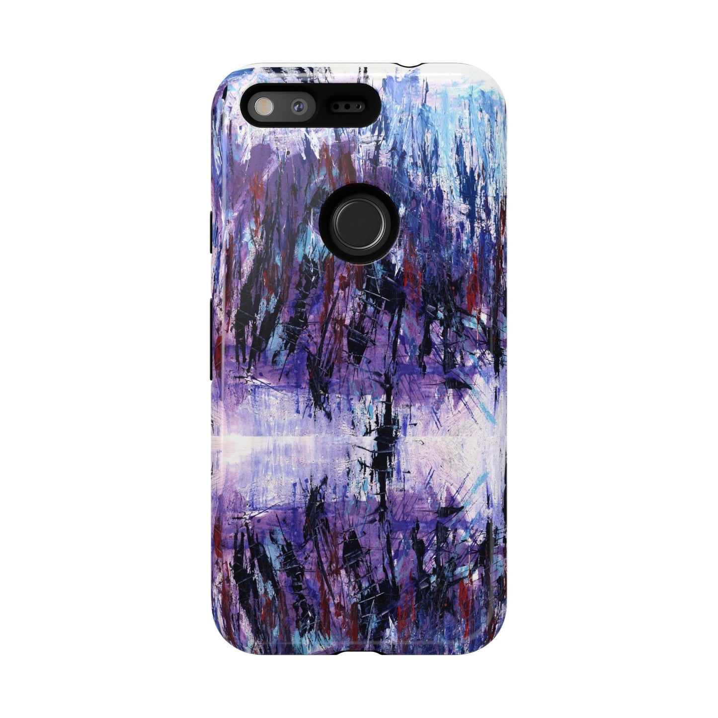 Abstract Purple Phone Case, Stylish & Protective Cover for Art Lovers- White Spring Image