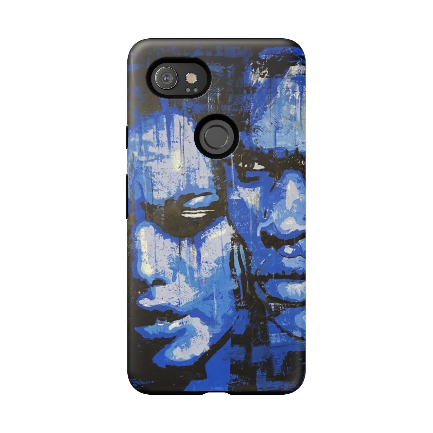 Artistic Phone Case - Tough Cases with Bold Blue Portraits -The Lovers Image
