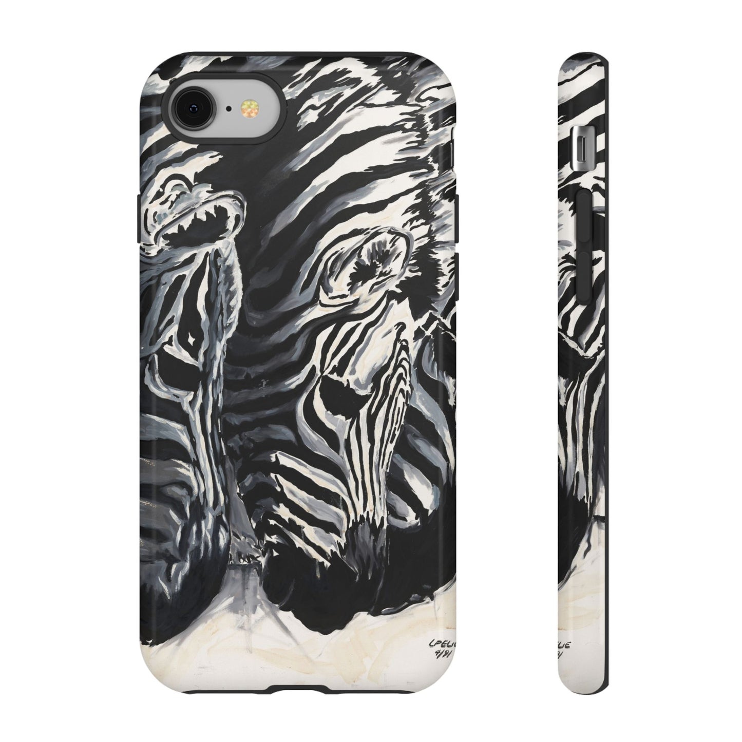 Artistic Zebra Print Phone Case -Tough Cases- Baby Zebras Image