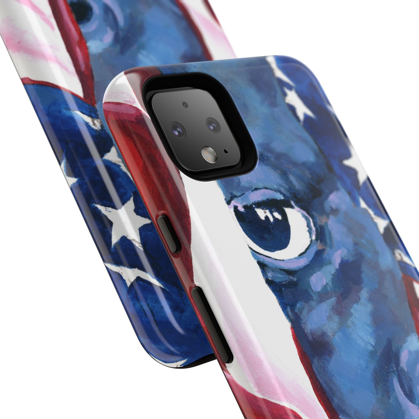 Patriotic Tough Phone Case with American Flag Design- I See You Image