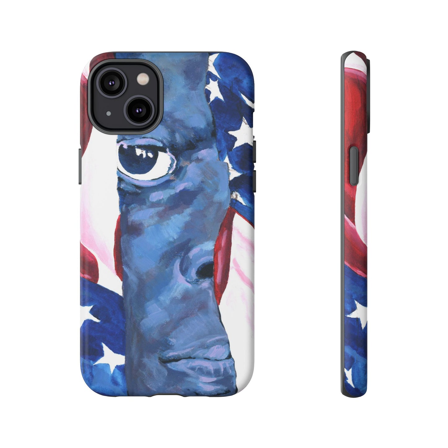 Patriotic Tough Phone Case with American Flag Design- I See You Image