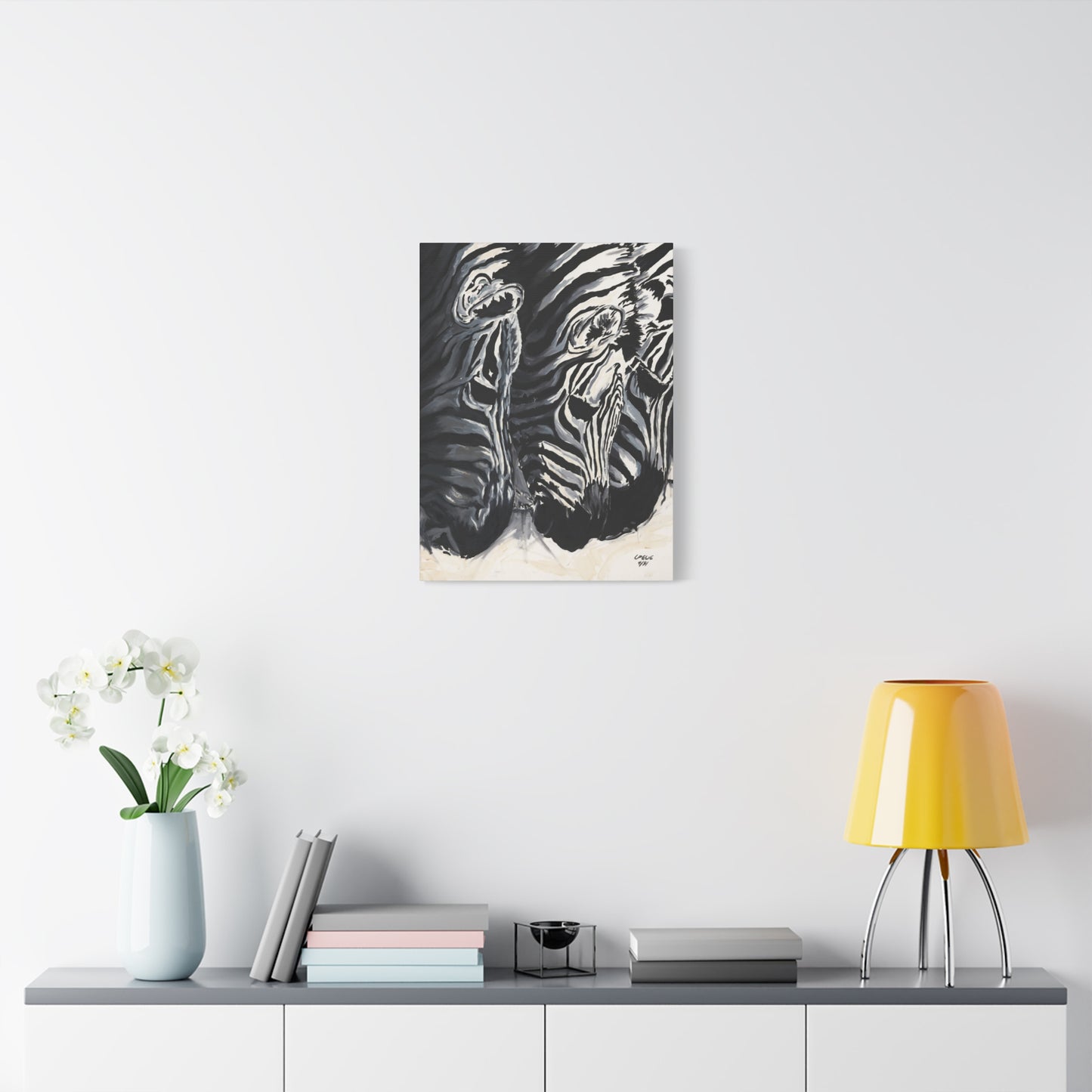 Baby Zebras - Matte Canvas Print