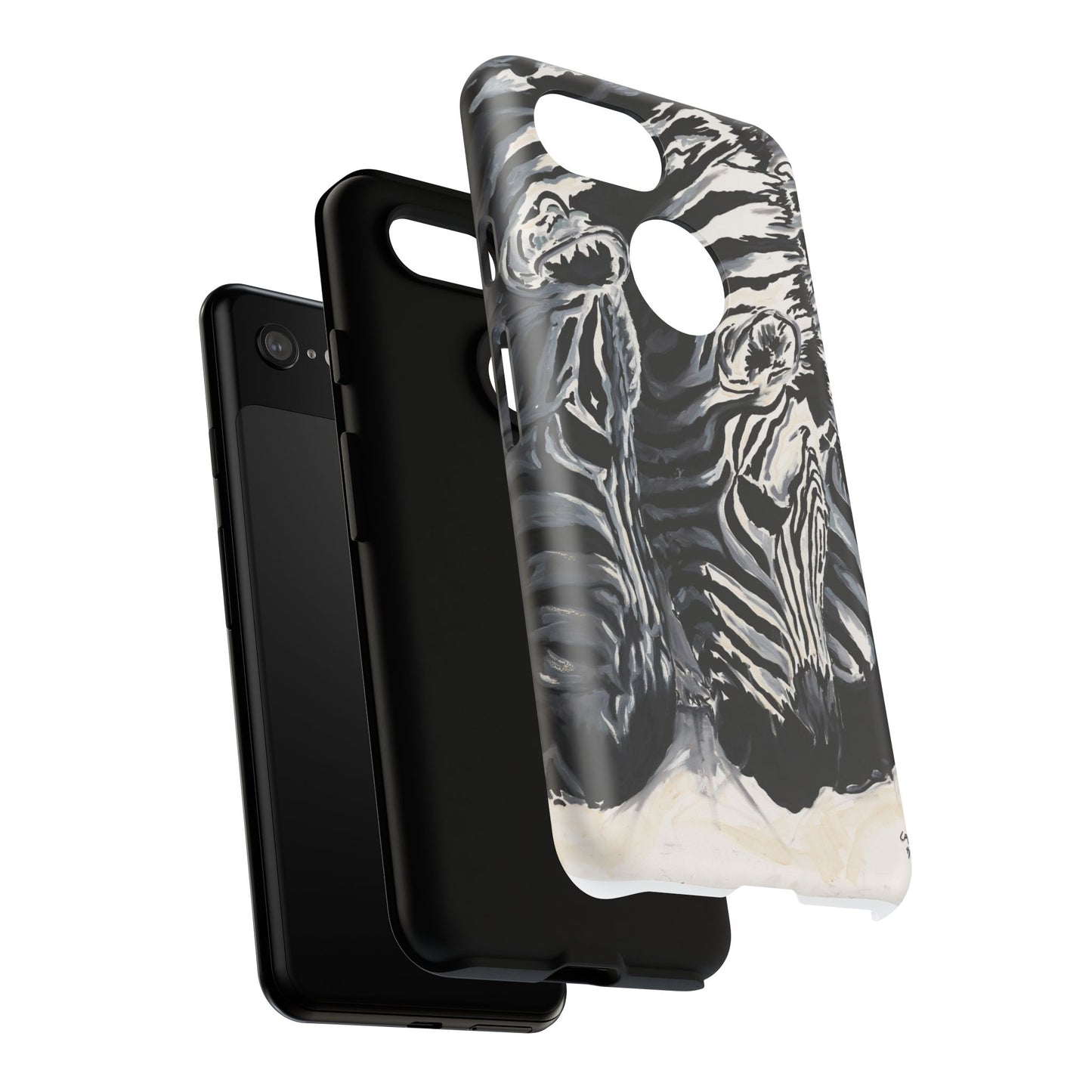 Artistic Zebra Print Phone Case -Tough Cases- Baby Zebras Image