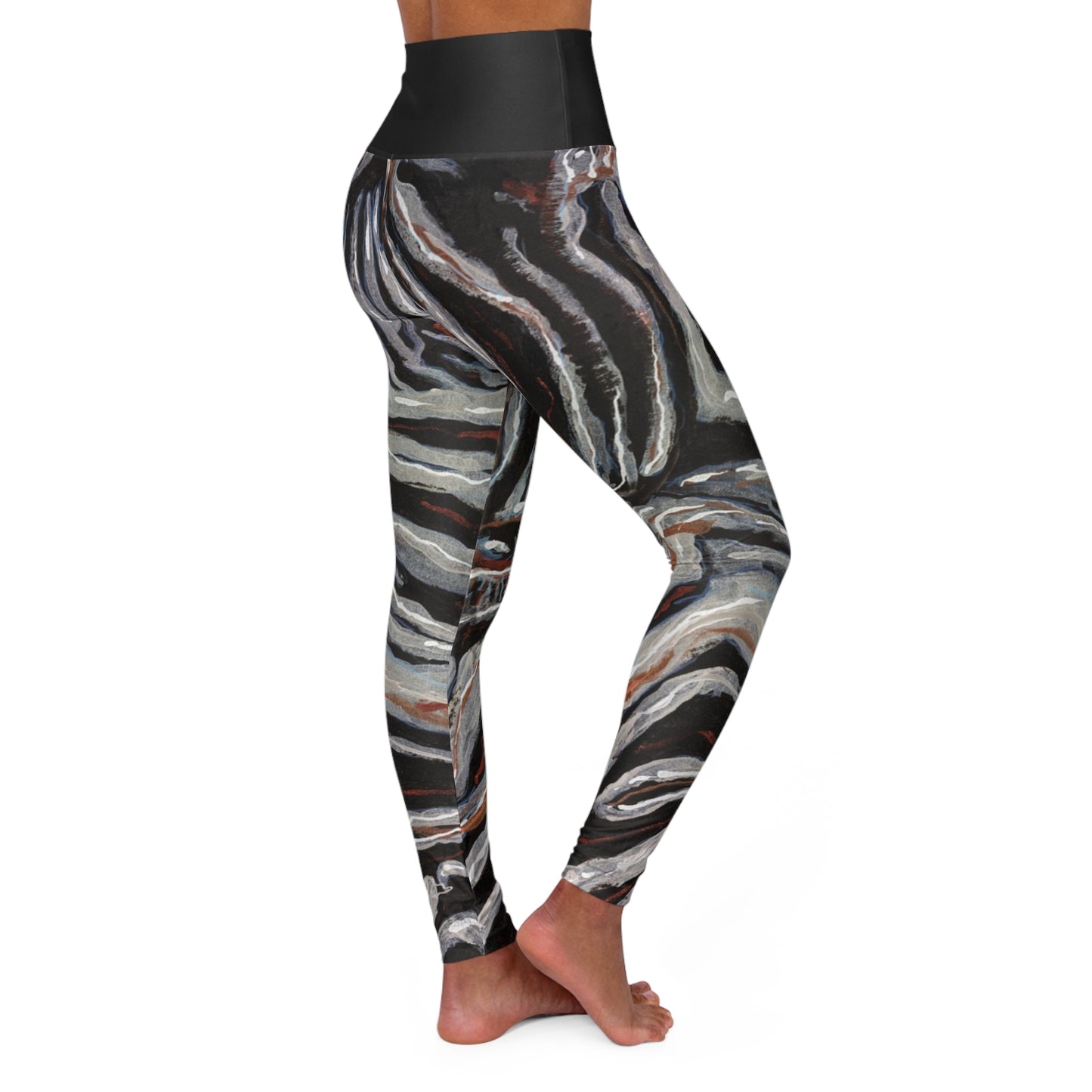 Twin Zebras Image - High Waisted Yoga Leggings