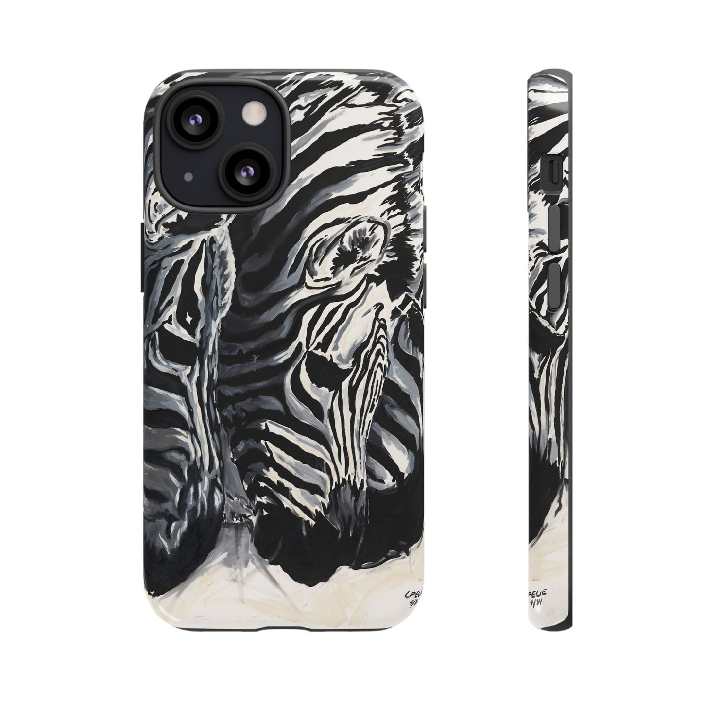 Artistic Zebra Print Phone Case -Tough Cases- Baby Zebras Image