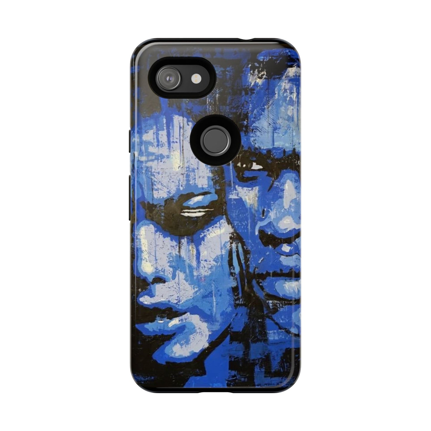 Artistic Phone Case - Tough Cases with Bold Blue Portraits -The Lovers Image