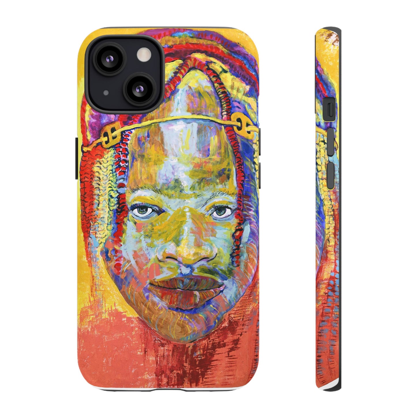 Vibrant Artistic Phone Case - Tough Cases for Creative Souls- African Youth Image