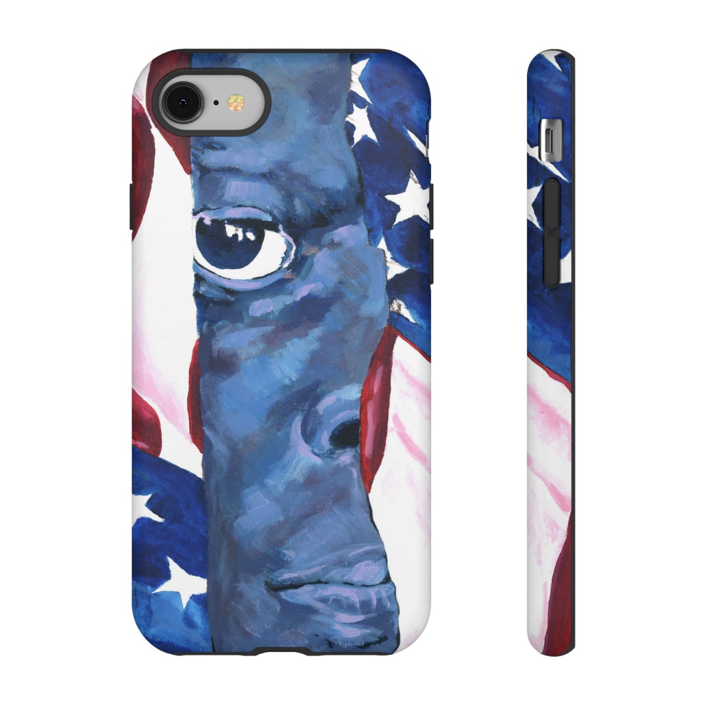 Patriotic Tough Phone Case with American Flag Design- I See You Image