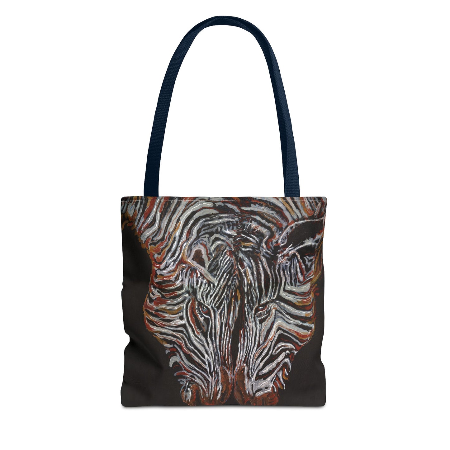 Twin Zebras Image- Tote Bag
