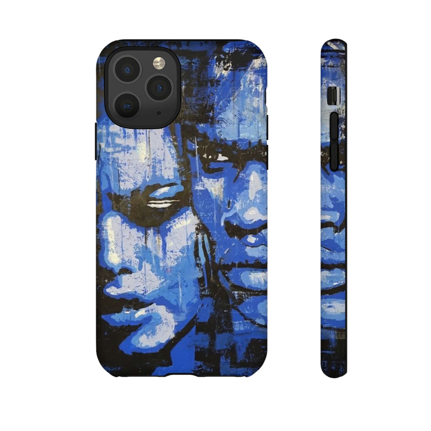 Artistic Phone Case - Tough Cases with Bold Blue Portraits -The Lovers Image