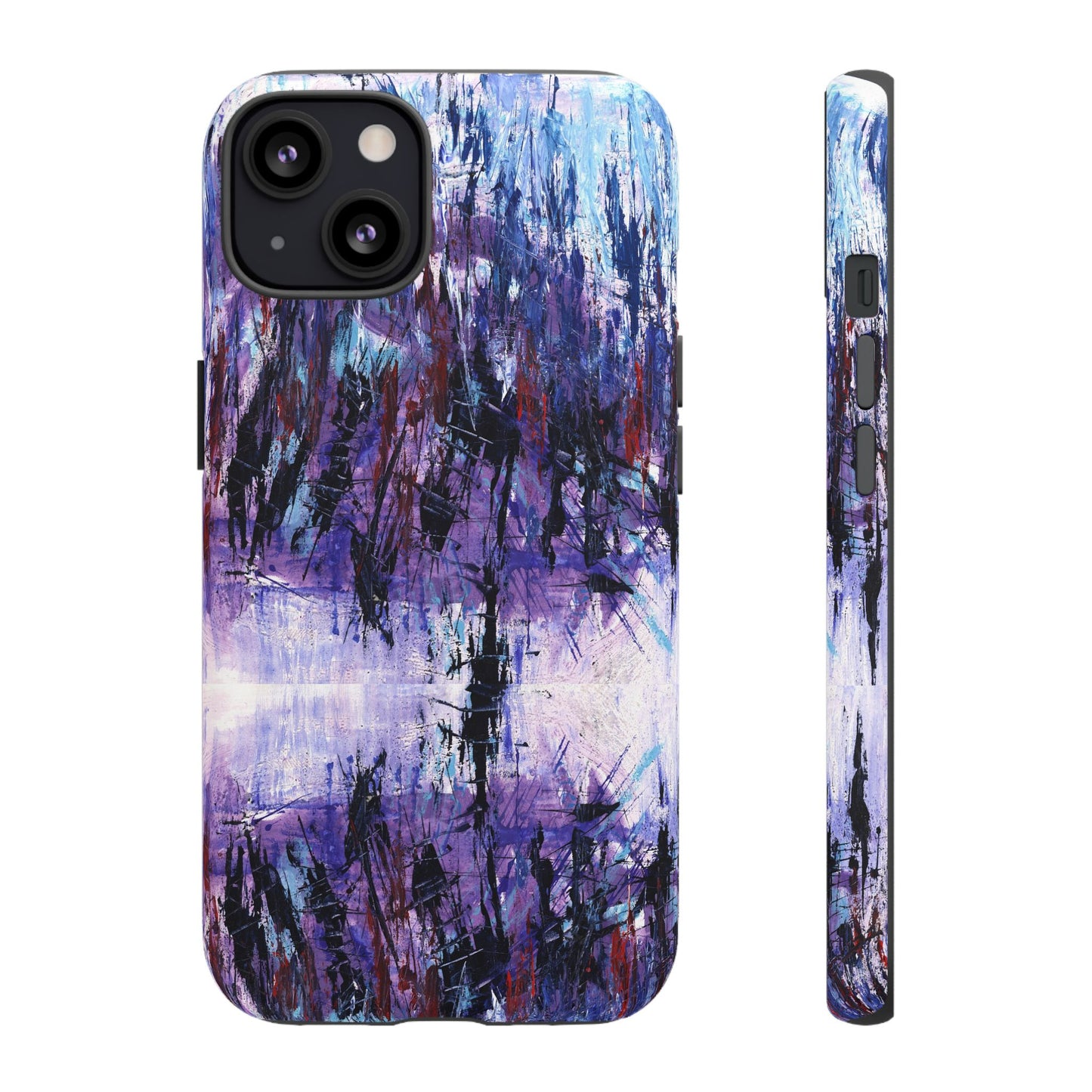 Abstract Purple Phone Case, Stylish & Protective Cover for Art Lovers- White Spring Image