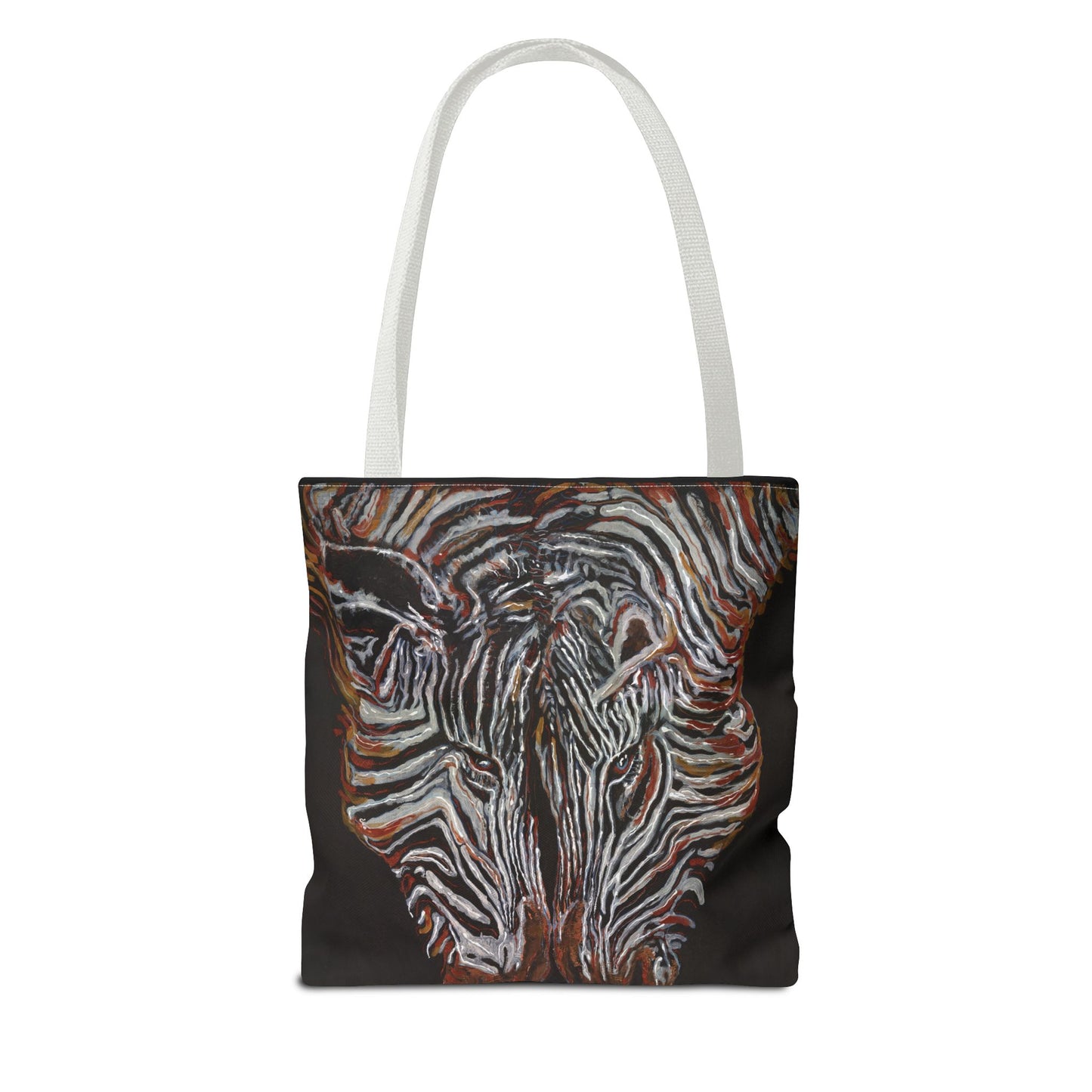 Twin Zebras Image- Tote Bag