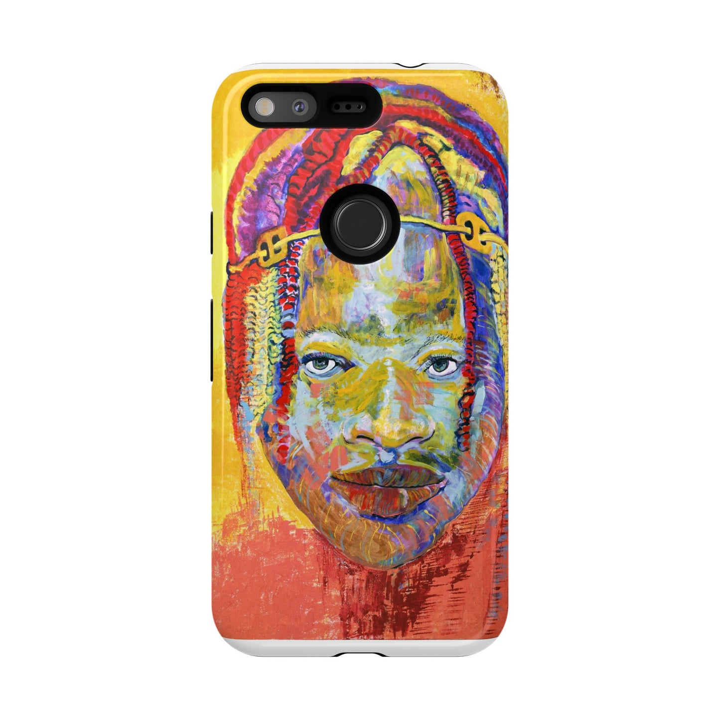 Vibrant Artistic Phone Case - Tough Cases for Creative Souls- African Youth Image