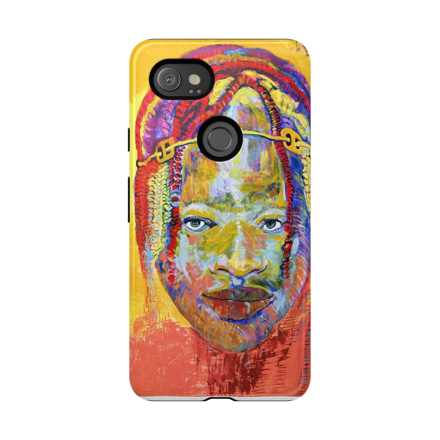 Vibrant Artistic Phone Case - Tough Cases for Creative Souls- African Youth Image