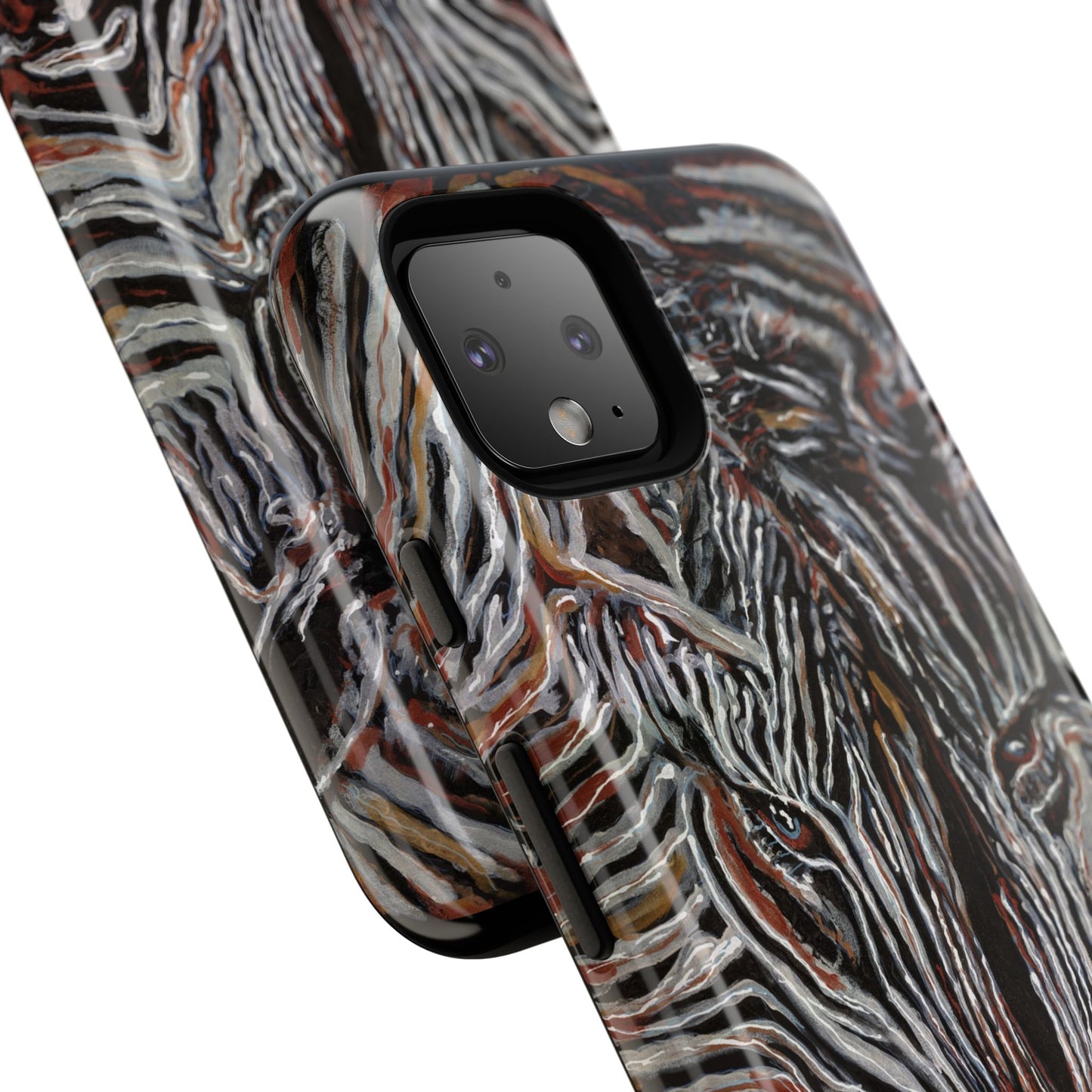 Artistic Zebra Phone Case Twin Zebra Image- Tough Protection for Wildlife Lovers