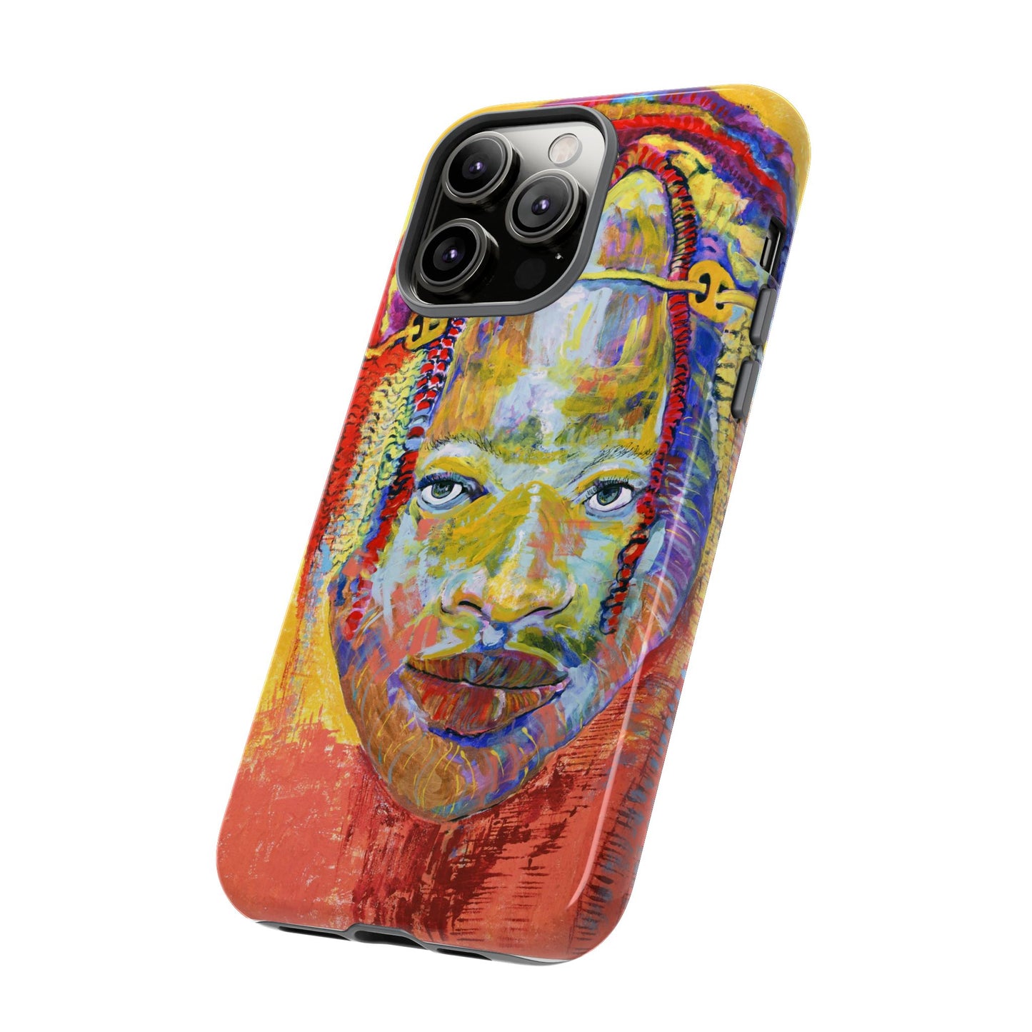 Vibrant Artistic Phone Case - Tough Cases for Creative Souls- African Youth Image