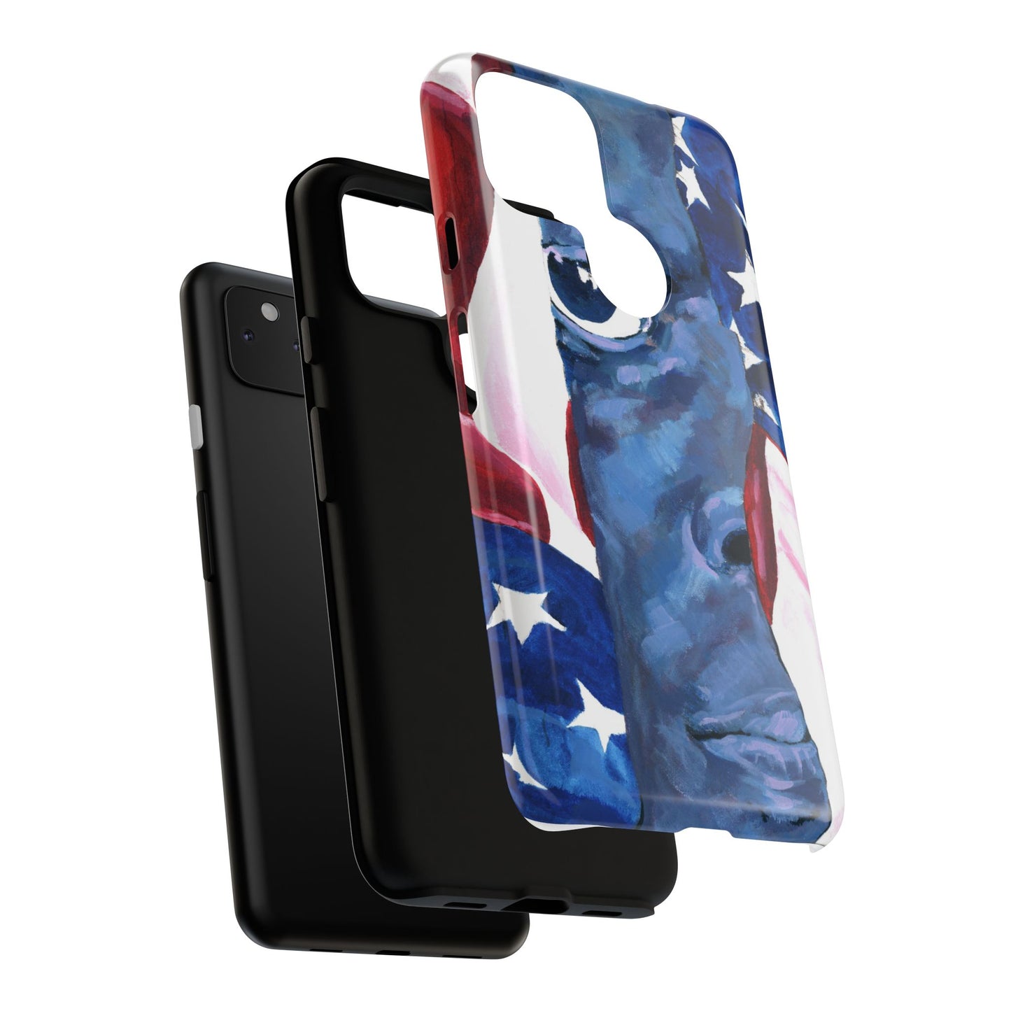 Patriotic Tough Phone Case with American Flag Design- I See You Image