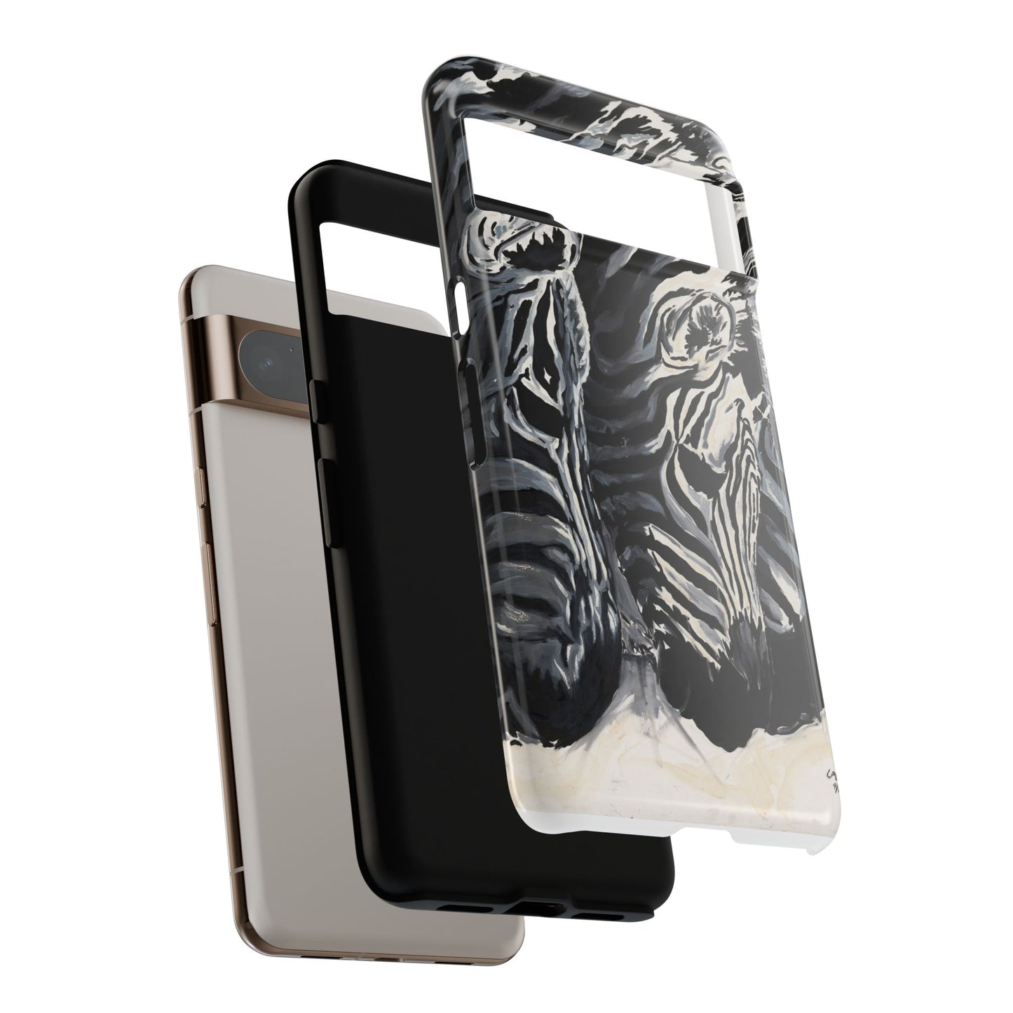 Artistic Zebra Print Phone Case -Tough Cases- Baby Zebras Image