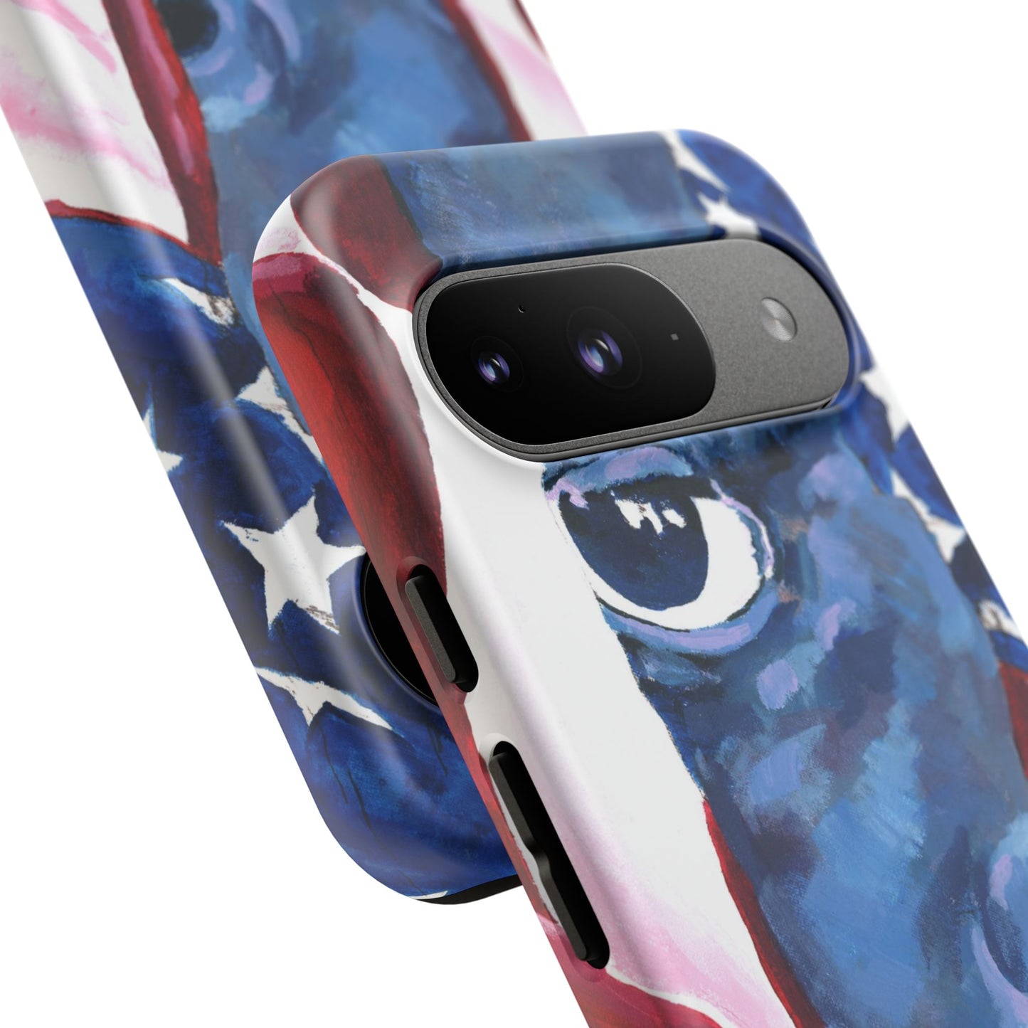 Patriotic Tough Phone Case with American Flag Design- I See You Image