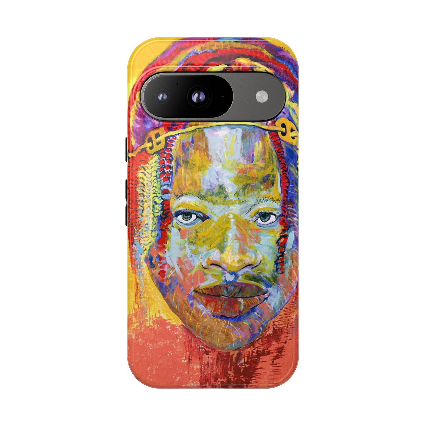 Vibrant Artistic Phone Case - Tough Cases for Creative Souls- African Youth Image