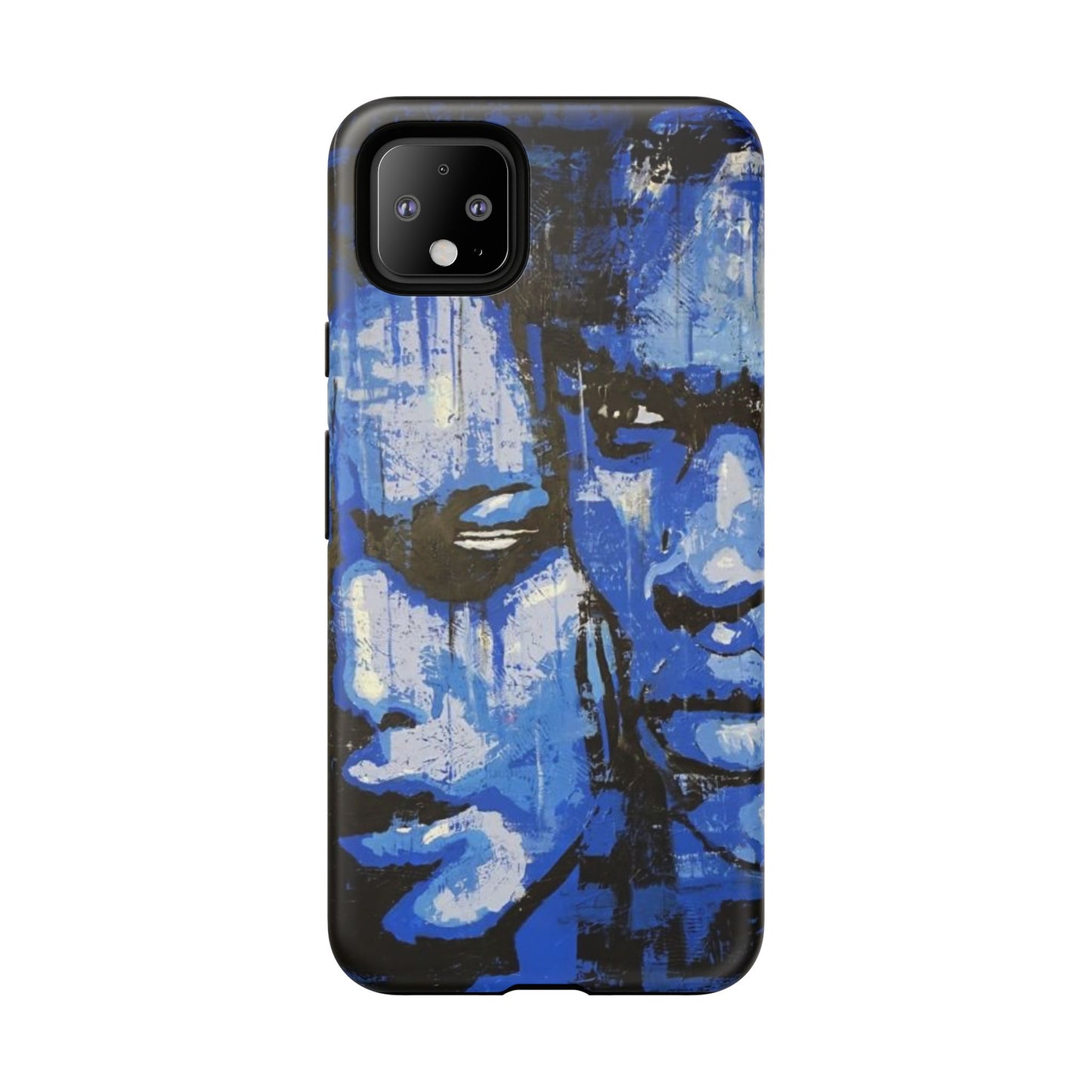 Artistic Phone Case - Tough Cases with Bold Blue Portraits -The Lovers Image