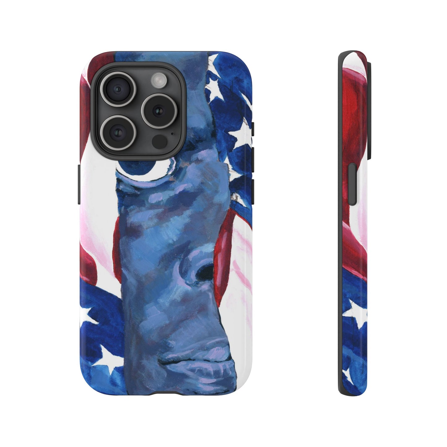 Patriotic Tough Phone Case with American Flag Design- I See You Image