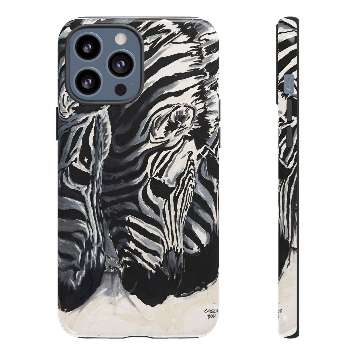 Artistic Zebra Print Phone Case -Tough Cases- Baby Zebras Image
