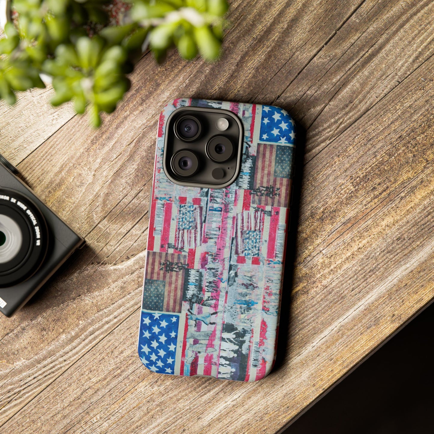 Patriotic Phone Case -We The People Image - Tough Cases with American Flag Design